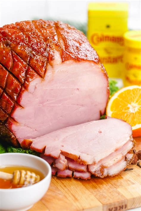 The honey baked ham - Step-By-Step Recipe Instructions. Make Sauce: Mix together apple cider, brown sugar, mustard, and honey in a bowl. Mix well to fully incorporate basting sauce. Bake: Place ham in a 13×9 or similar-sized …